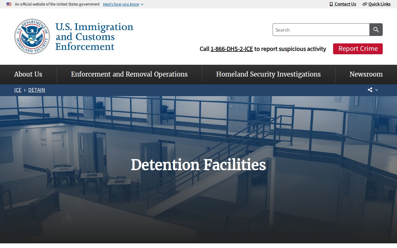 ICE detention facilities directory used to locate Bluebonnet Detention Facility